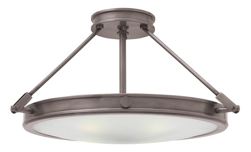 Collier LED Semi-Flush Mount in Antique Nickel (13|3382AN-LED)