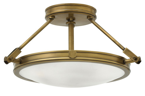Collier LED Semi-Flush Mount in Heritage Brass (13|3381HB-LED)