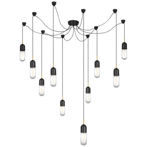 Junio LED Pendant in Bronze and Brass (268|TOB 5645BZ/HAB-CG-10)