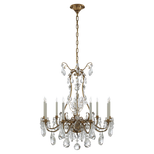 Yves Nine Light Chandelier in Gilded Iron (268|TOB 5470GI)