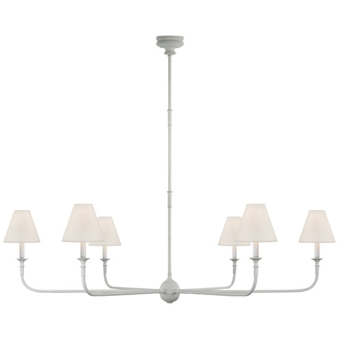 Piaf Six Light Chandelier in Plaster White (268|TOB 5452PW-L)
