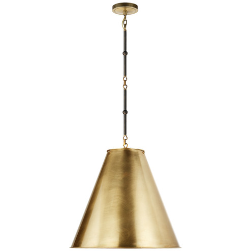 Goodman One Light Pendant in Bronze with Antique Brass (268|TOB 5091BZ/HAB-HAB)