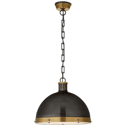 Hicks Two Light Pendant in Bronze with Antique Brass (268|TOB 5071BZ/HAB)