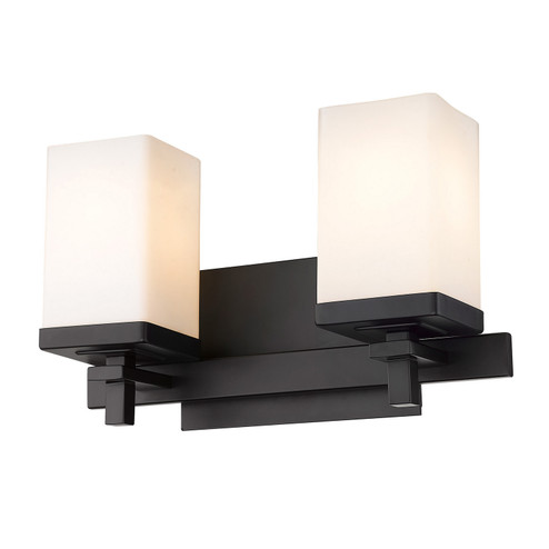 Maddox Two Light Bath Vanity in Matte Black (62|DDDD-BA2 BLK-OP)