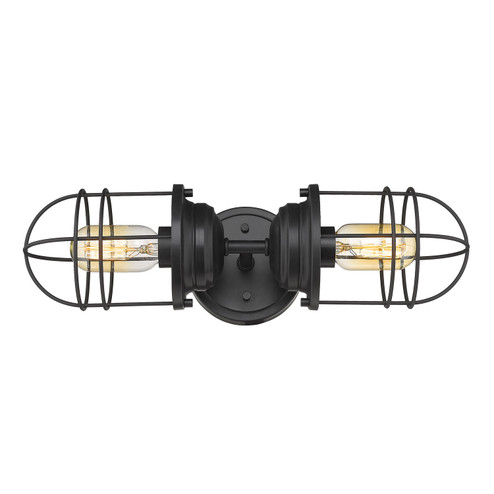 Seaport Two Light Wall Sconce in Matte Black (62|9808-2W BLK)