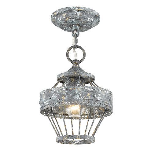 Ferris One Light Semi-Flush Mount in Blue Verde Patina (62|7856-1SF VP)