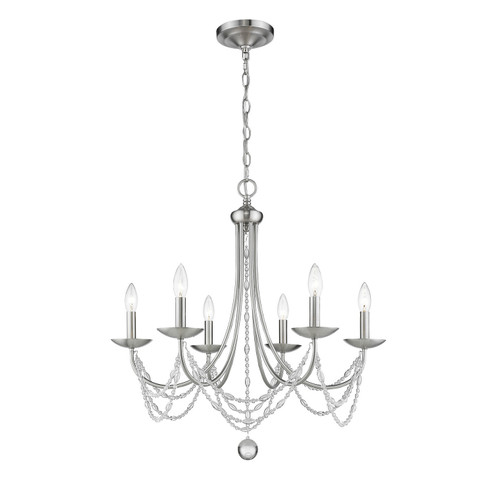 Mirabella Six Light Chandelier in Pewter (62|7644-6 PW)
