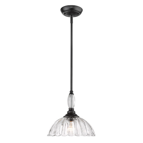 Audra One Light Pendant in Matte Black (62|6952-M BLK-CLR)