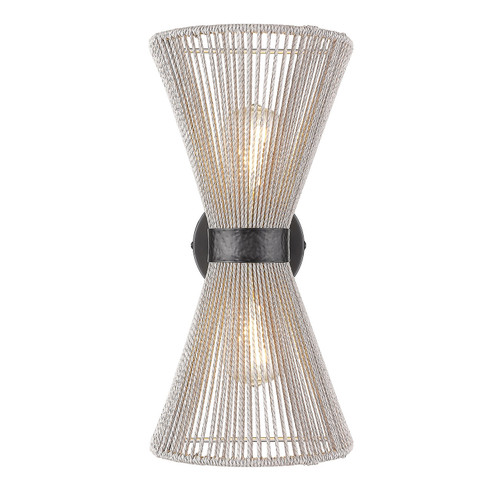 Avon Two Light Wall Sconce in Matte Black (62|6938-2W BLK-BR)