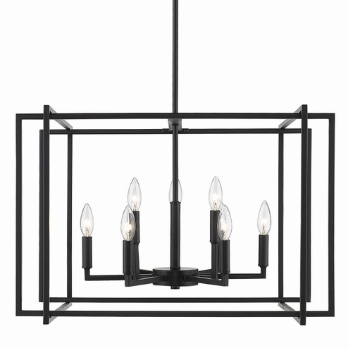 Tribeca Nine Light Chandelier in Matte Black (62|6070-9 BLK-BLK)