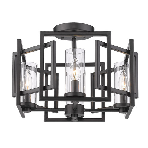 Marco Four Light Flush Mount in Matte Black (62|6068-FM BLK)