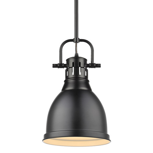 Duncan BLK One Light Pendant in Matte Black (62|3604-S BLK-BLK)