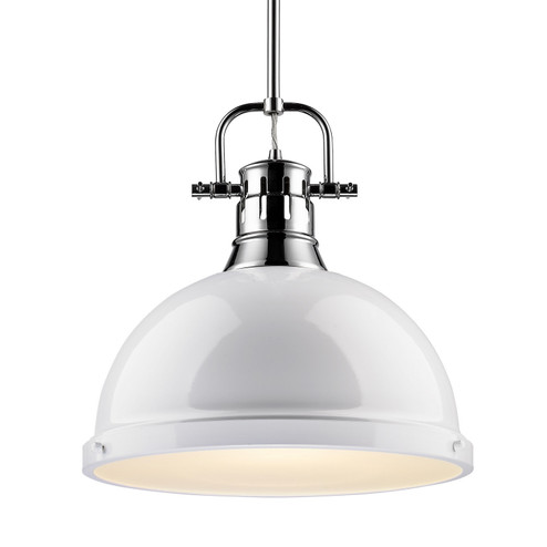 Duncan One Light Pendant in Chrome (62|3604-L CH-WH)