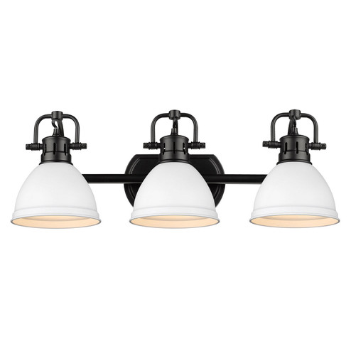 Duncan BCB Three Light Bath Vanity in Matte Black (62|3602-BA3 BLK-WHT)