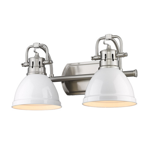 Duncan Two Light Bath Vanity in Pewter (62|3602-BA2 PW-WH)