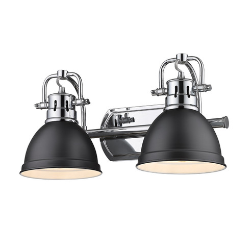 Duncan Two Light Bath Vanity in Chrome (62|3602-BA2 CH-BLK)