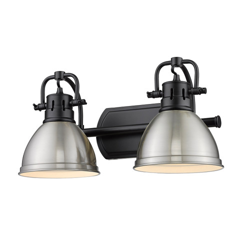 Duncan Two Light Bath Vanity in Matte Black (62|3602-BA2 BLK-PW)