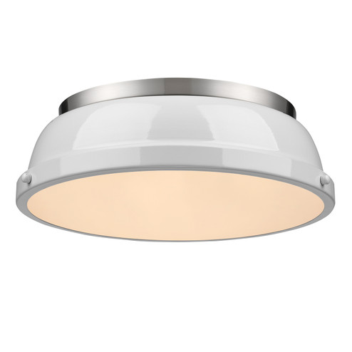 Duncan Two Light Flush Mount in Pewter (62|3602-14 PW-WH)