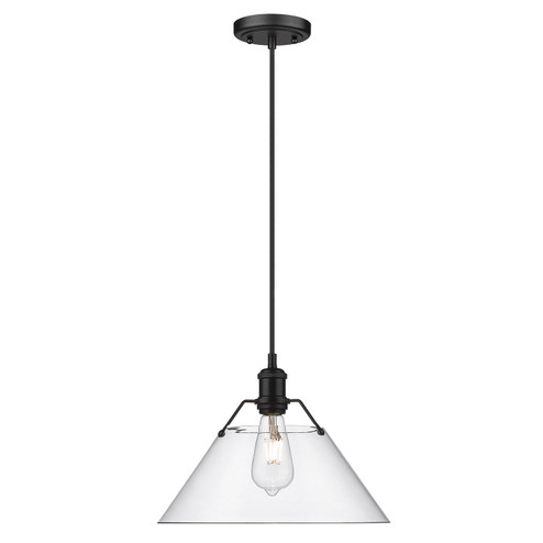 Orwell One Light Pendant in Matte Black (62|3306-L BLK-CLR)