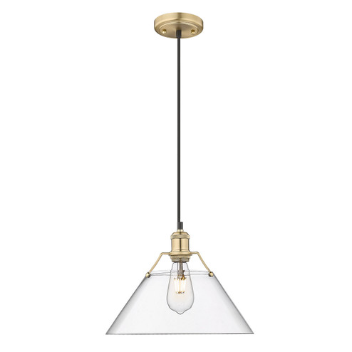 Orwell One Light Pendant in Brushed Champagne Brass (62|3306-L BCB-CLR)