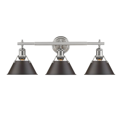 Orwell Three Light Bath Vanity in Pewter (62|3306-BA3 PW-RBZ)