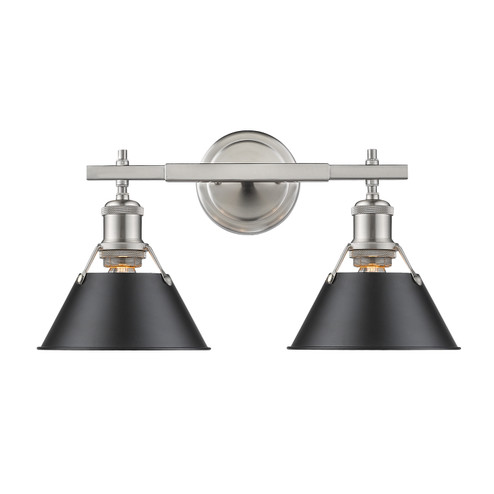 Orwell Two Light Bath Vanity in Pewter (62|3306-BA2 PW-BLK)