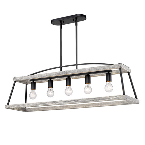 Teagan Five Light Linear Pendant in Natural Black (62|3184-LP NB-GH) Teagan Five Light Linear Pendant in Natural Black (62|3184-LP NB-GH)