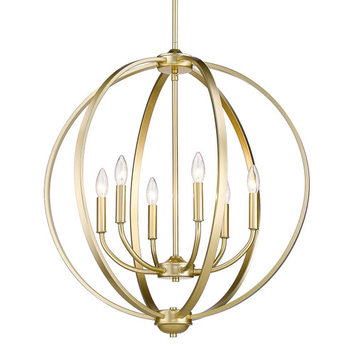 Colson Six Light Chandelier in Olympic Gold (62|3167-6 OG)