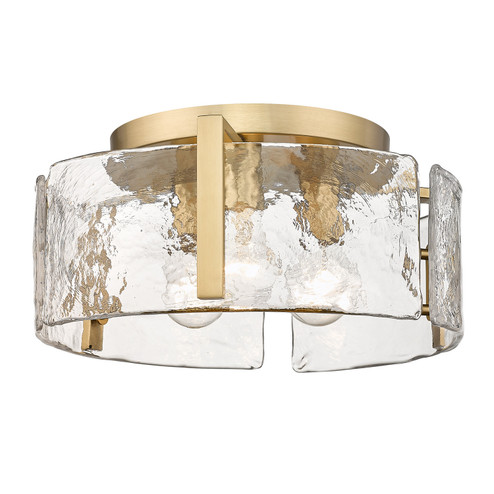Aenon Three Light Flush Mount in Brushed Champagne Brass (62|3164-FM BCB-HWG)