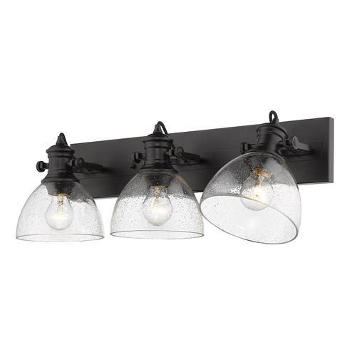 Hines Three Light Bath Vanity in Matte Black (62|3118-BA3 BLK-SD)