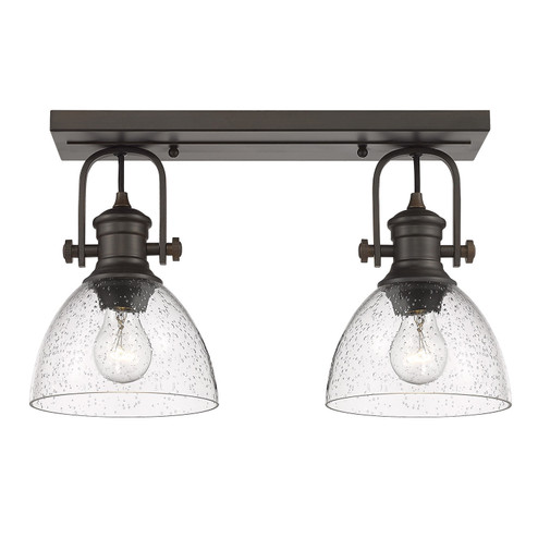 Hines RBZ Two Light Semi-Flush Mount in Rubbed Bronze (62|3118-2SF RBZ-SD)