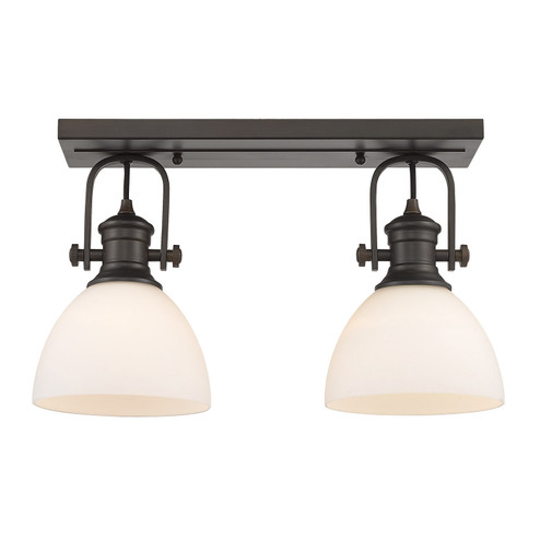 Hines Two Light Semi-Flush Mount in Rubbed Bronze (62|3118-2SF RBZ-OP)