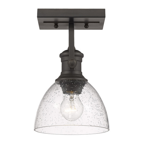 Hines One Light Semi-Flush Mount in Rubbed Bronze (62|3118-1SF RBZ-SD)