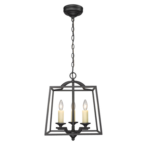 Athena Three Light Pendant in Natural Black (62|3072-3P NB)
