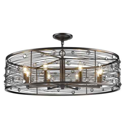 Bijoux Eight Light Chandelier in Brushed Etruscan Bronze (62|1998-8SF EBB)