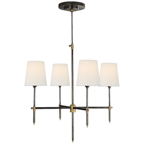 Bryant Four Light Chandelier in Bronze and Hand-Rubbed Antique Brass (268|TOB 5002BZ/HAB-L)