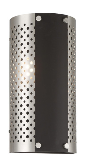 Noho by Robin Baron Two Light Wall Sconce in Brushed Nickel With Sand Coal Highlights (42|P5530-420)