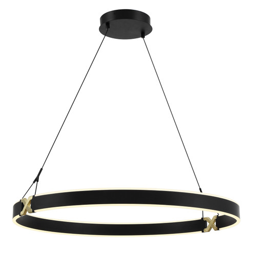 Recovery X LED Pendant in Coal And Satin Brass (42|P5406-689-L)