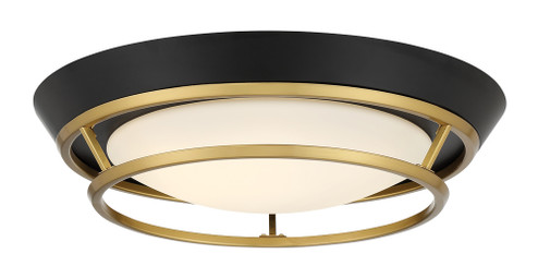 Beam Me Up! LED Flush Mount in Coal And Satin Brass (42|P5371-689-L)