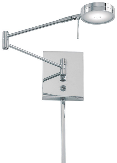 George'S Reading Room LED Swing Arm Wall Lamp in Chrome (42|P4308-077)