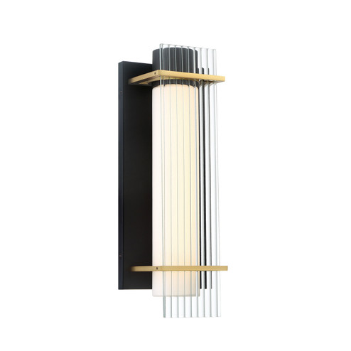 Midnight Gold LED Outdoor Lantern in Sand Black With Honey Gold (42|P1511-707-L)