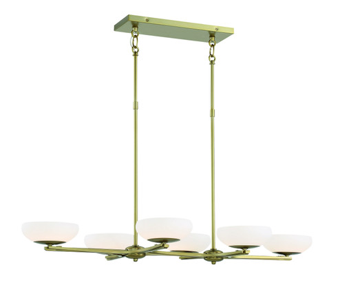 Scale LED Island Pendant in Soft Brass (42|P1466-695-L)