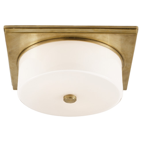 Newhouse Block Two Light Flush Mount in Hand-Rubbed Antique Brass (268|TOB 4216HAB-WG)