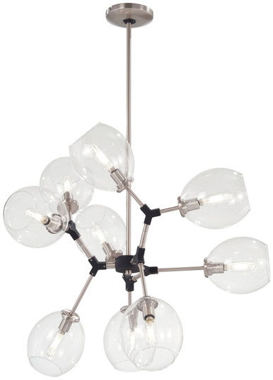 Nexpo Nine Light Chandelier in Coal Black (42|P1369-66A)