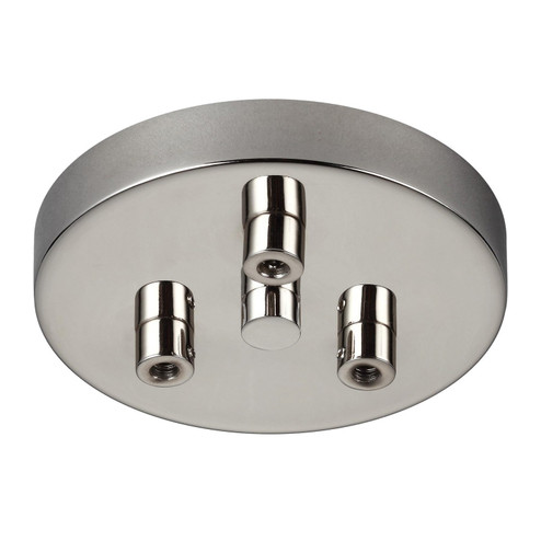 Multi-Port Canopies Three Light Multi-Port Canopy with Swag Hooks in Polished Nickel (1|MPC03PN)