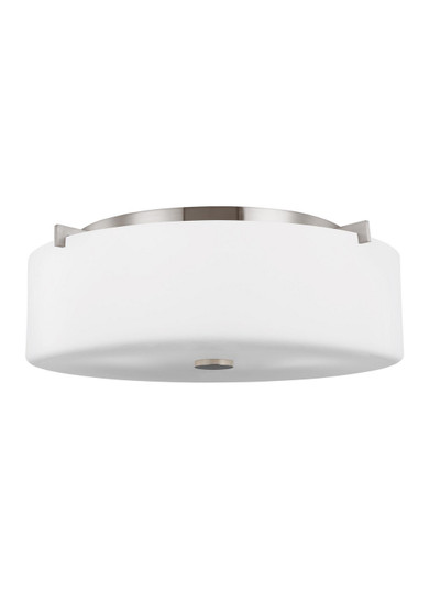 Sunset Drive Three Light Flush Mount in Brushed Steel (1|FM312BS)