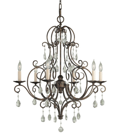 Chateau Six Light Chandelier in Mocha Bronze (1|F1902/6MBZ)