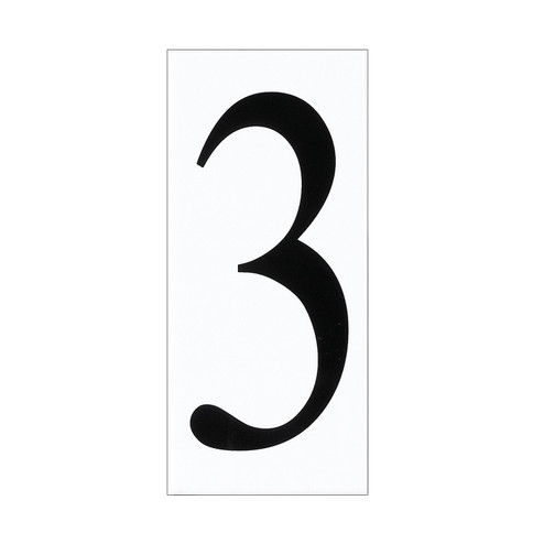Address Light Address Number Tile in White Plastic (1|90613-68)