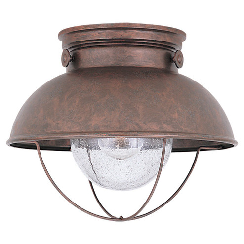 Sebring One Light Outdoor Flush Mount in Weathered Copper (1|8869-44)