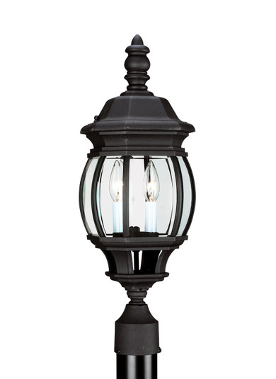 Wynfield Two Light Outdoor Post Lantern in Black (1|82200EN-12)